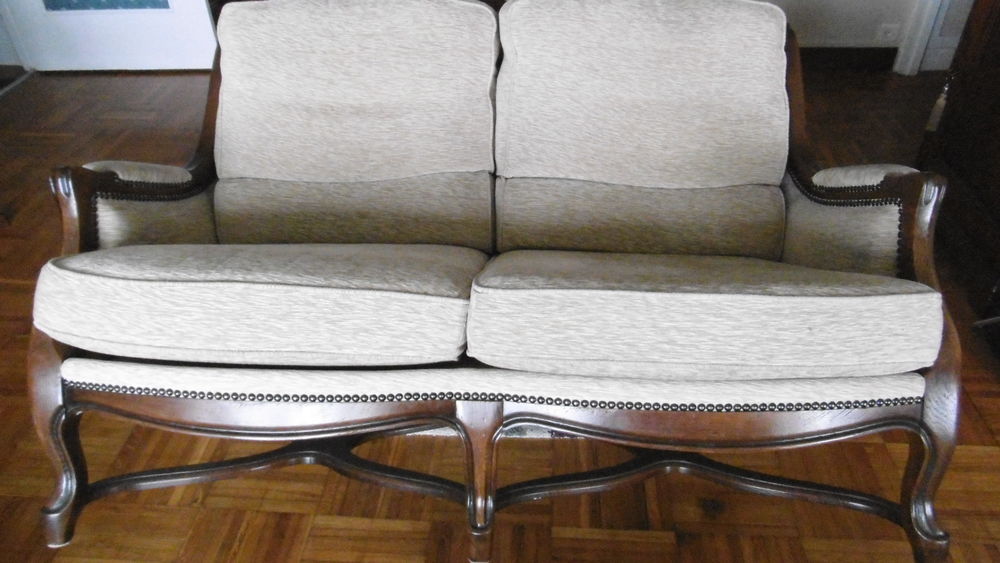 Canapé et 2 fauteuils Bois et tissu  450 Dieppe (76)