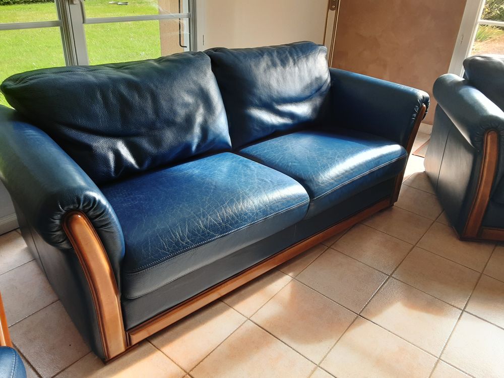 Canap�  2 fauteuils en cuir 250 Montreuil-sur-Loir (49)