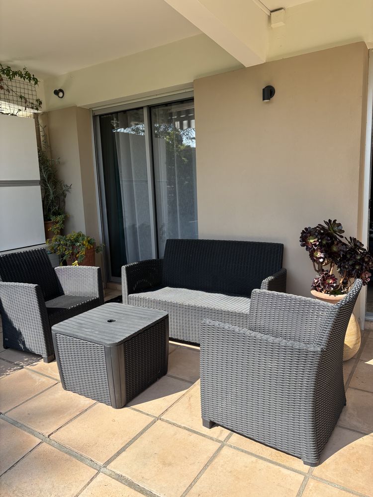 Canap� fauteuils table de jardin 80 Antibes (06)