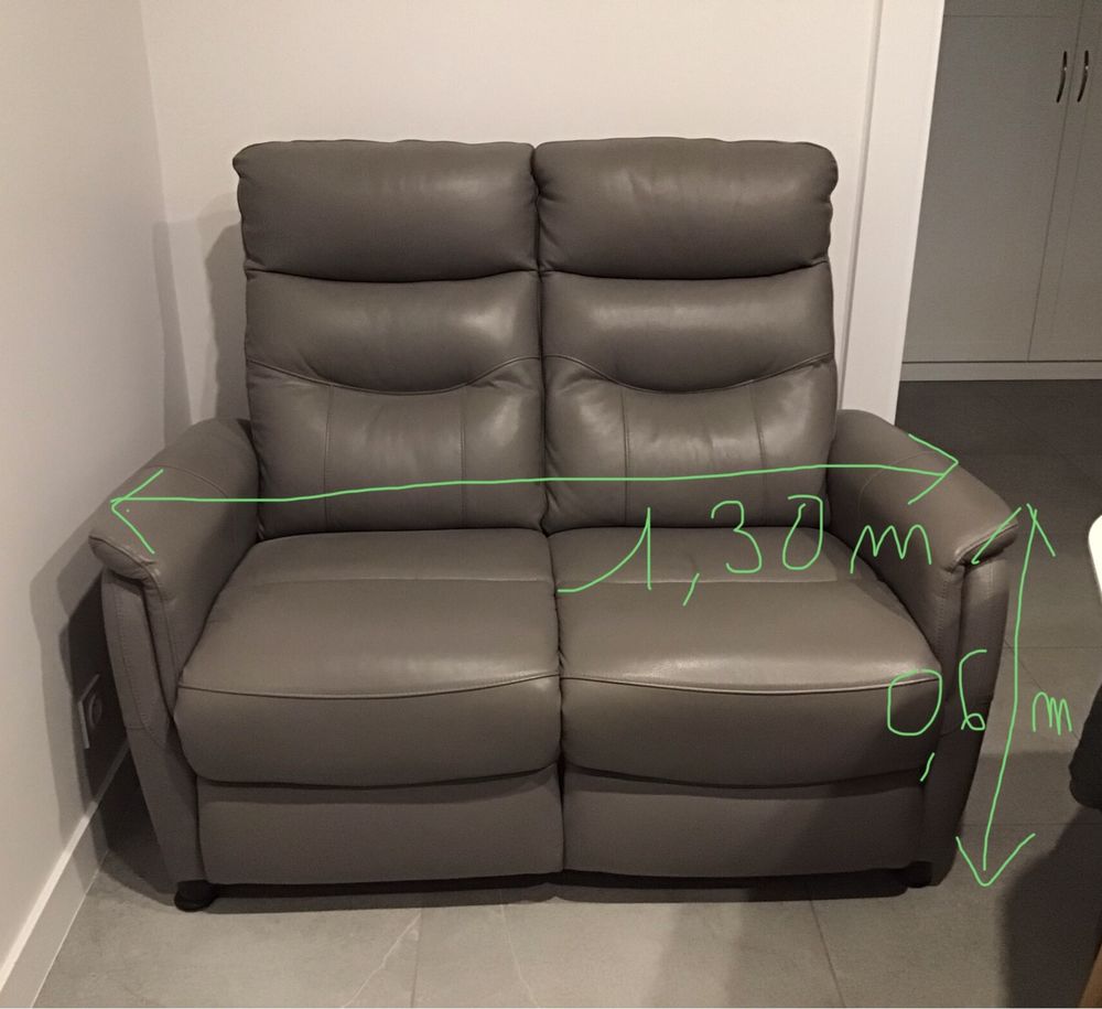 Canap� fixe 2 places cuir 195 Boussi�res (25)