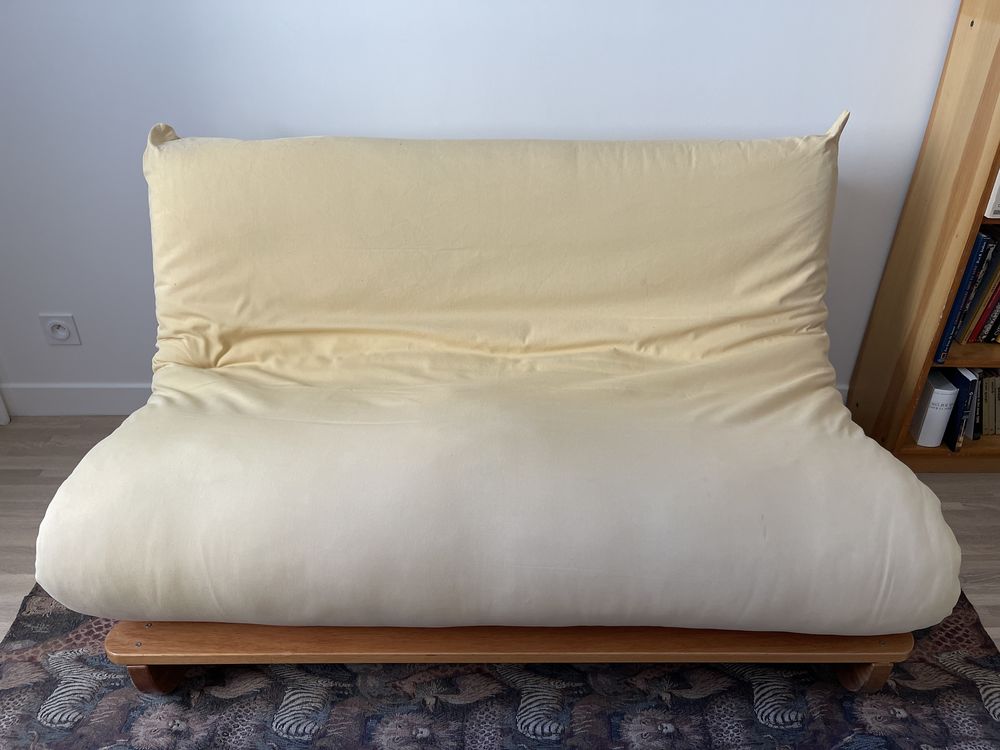 Canap� lit futon bois massif 2 places. Tr�s bon �tat 0 Cr�teil (94)