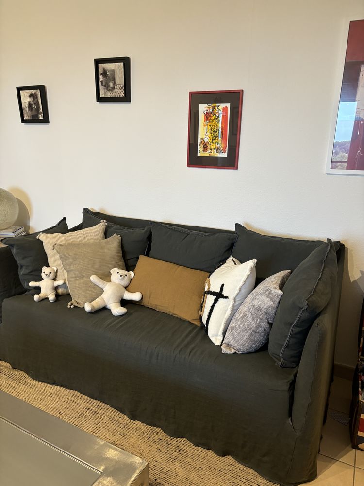 Canap� Ghost 10 Marque Gervasoni en Lin Couleur Charbon 1200 Carpentras (84)