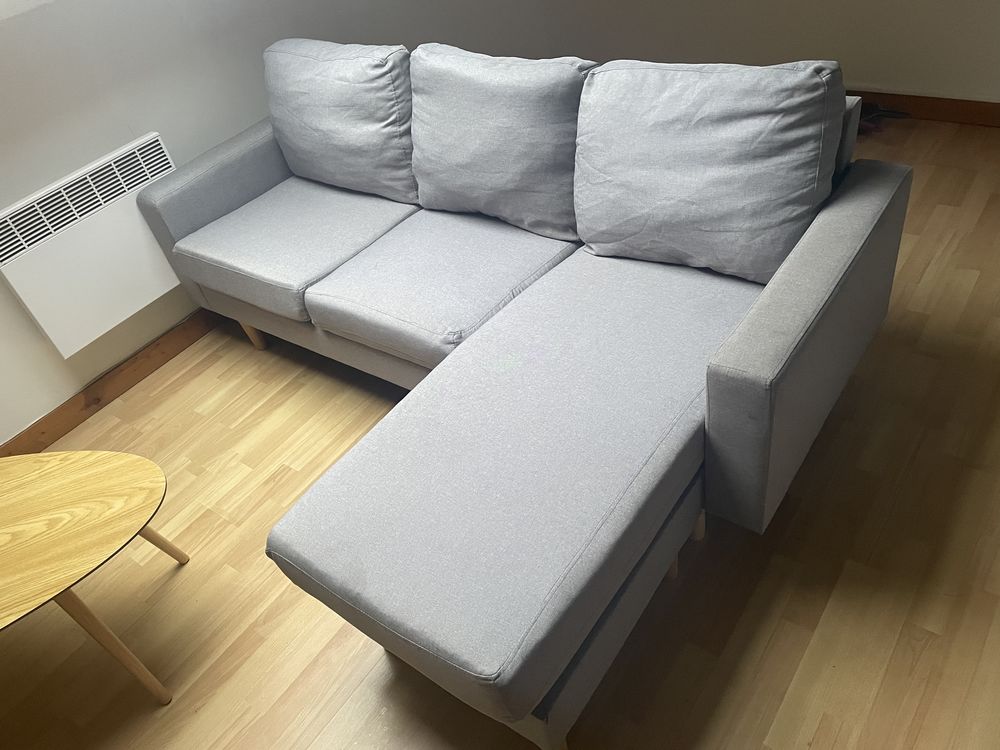 canap� gris en angle 3 places 180 Lille (59)