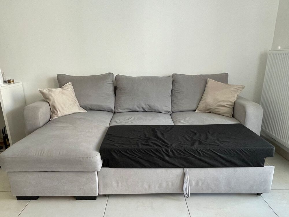 Canap� gris avec m�ridienne et coffre 450 Montpellier (34)