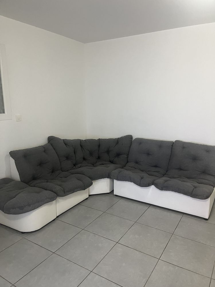 Canap� gris/blanc angle 180 Valence (26)
