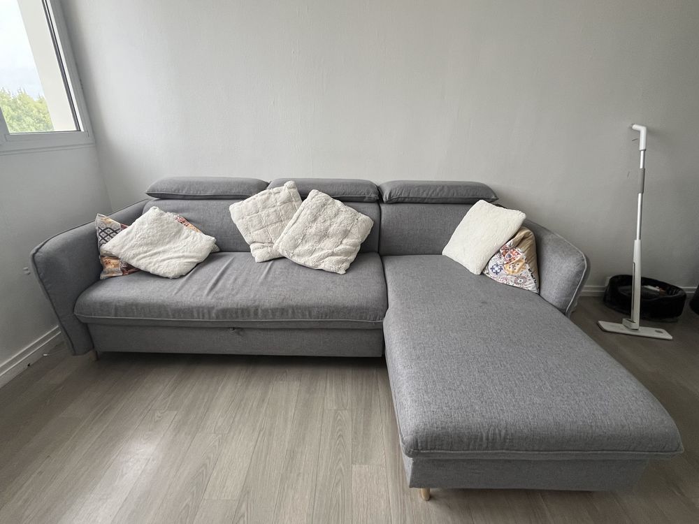 Canap� gris bobo chic avec meridienne 630 Le Kremlin-Bic�tre (94)