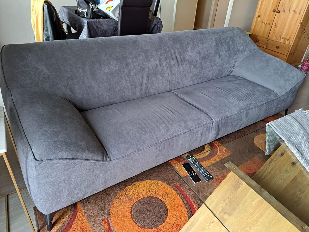 Canap� gris droit Mobilier de France 700 Rennes (35)