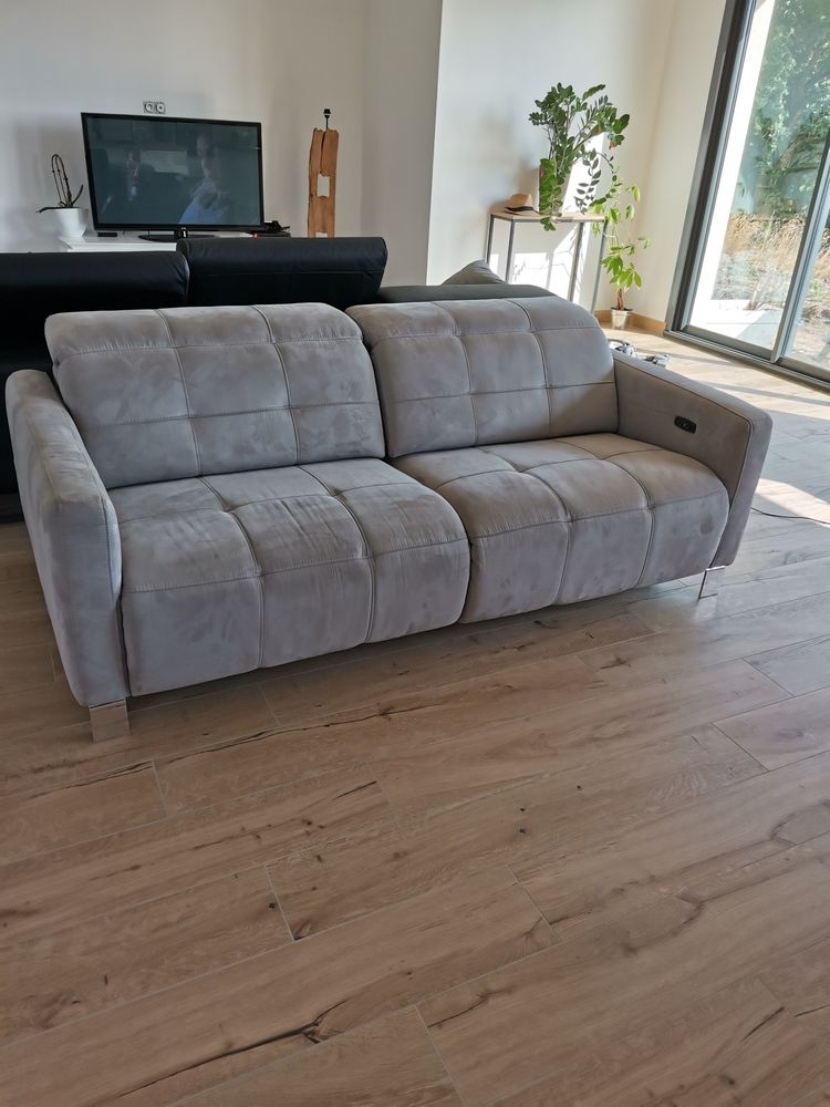 Canap� gris �lectrique 850 Falaise (14)