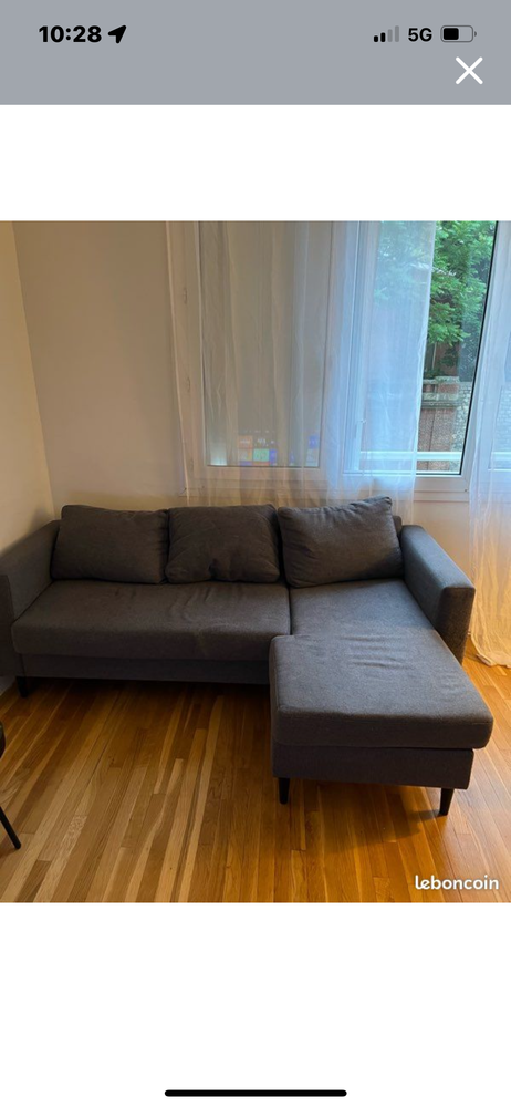 Canap� gris 150 Paris 14 (75)