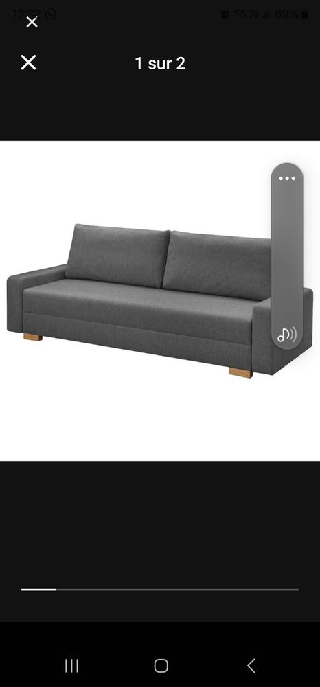 Canape ikea convertible 3 places 300 Gondecourt (59)