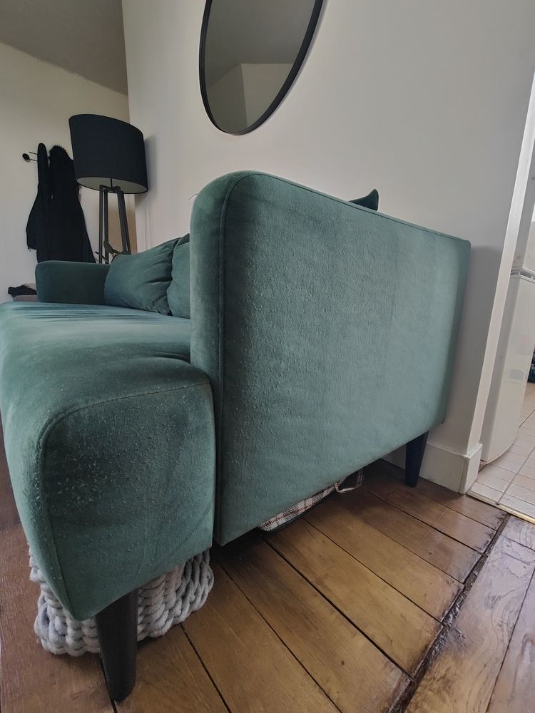 Canap� Maison du Monde, velour vert 360 Paris 3 (75)