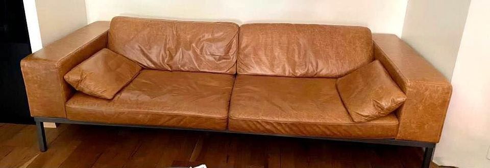 Canap� maison du monde 4 places en cuir caramel 0 Bourg-Saint-Maurice (73)