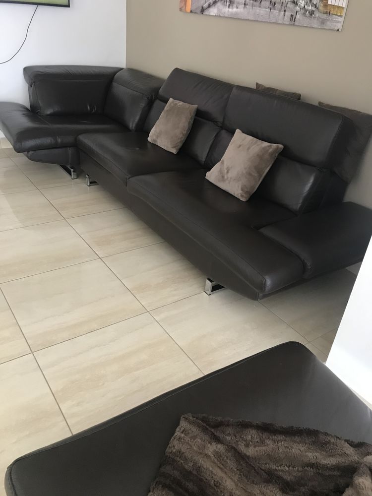 Canap� marron cuir 250 Gagny (93)