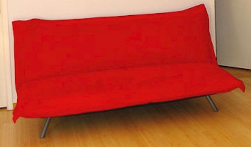 Canap� en microfibre rouge 0 Brignon (30)