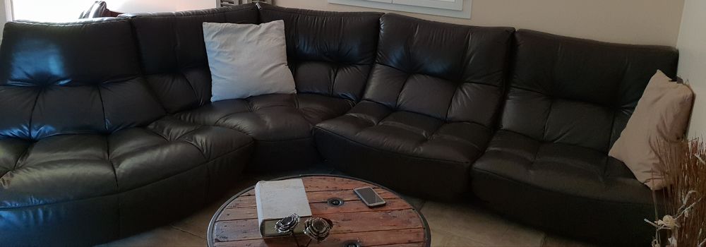 Canap� modulable cuir chocolat 1200 Saint-Vallier (26)