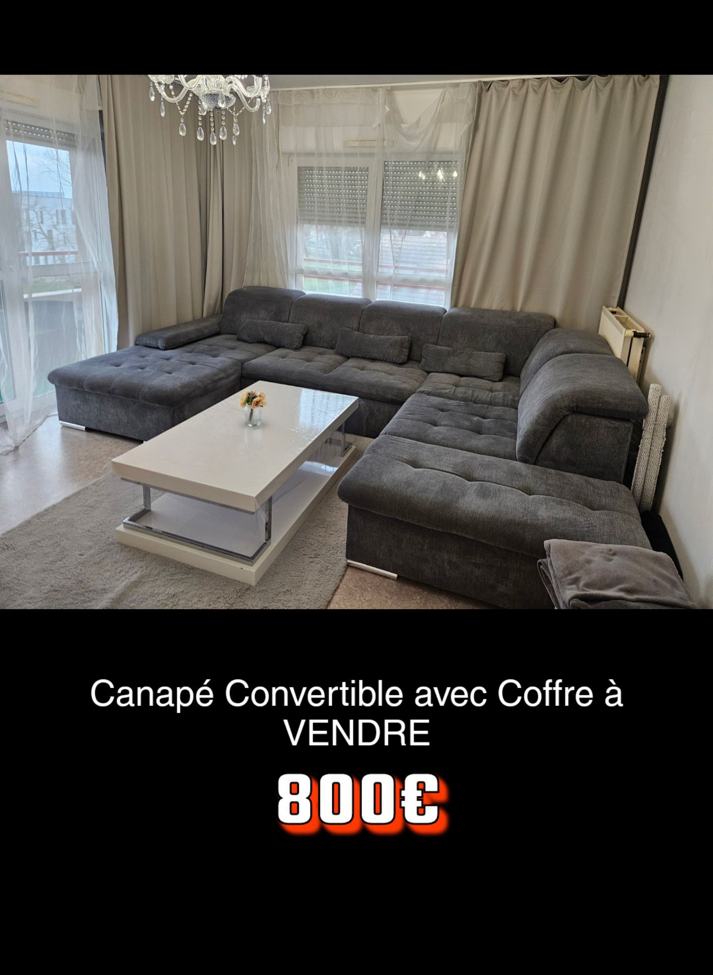 Canap� panoramique gris 800 Ostwald (67)