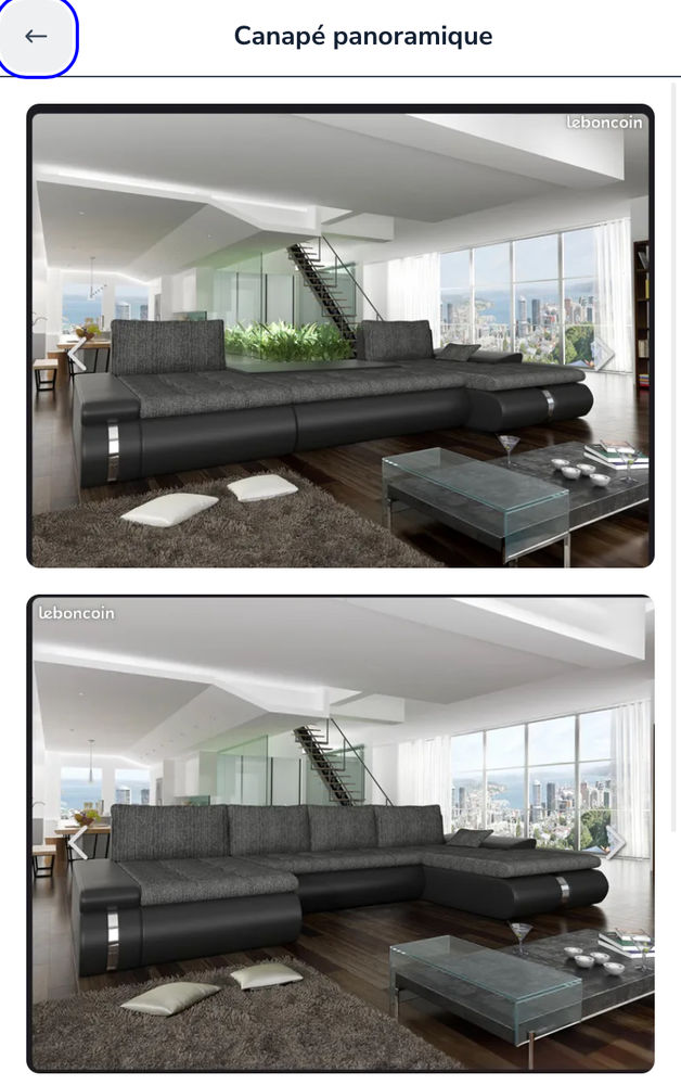 Canap� panoramique 1250 Saint-Etienne (42)