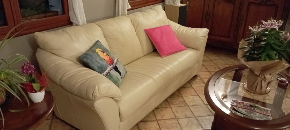 canape 3 pieces cuir vachette pleine fleur 500 Halloy-l�s-Pernois (80)