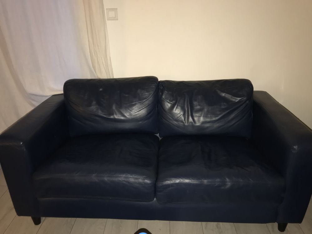 CANAP� 2 PLACE CUIR BLEU 150 Paris 19 (75)