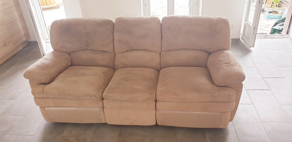 Canape 3 place relax en daim 140 Orival (76)