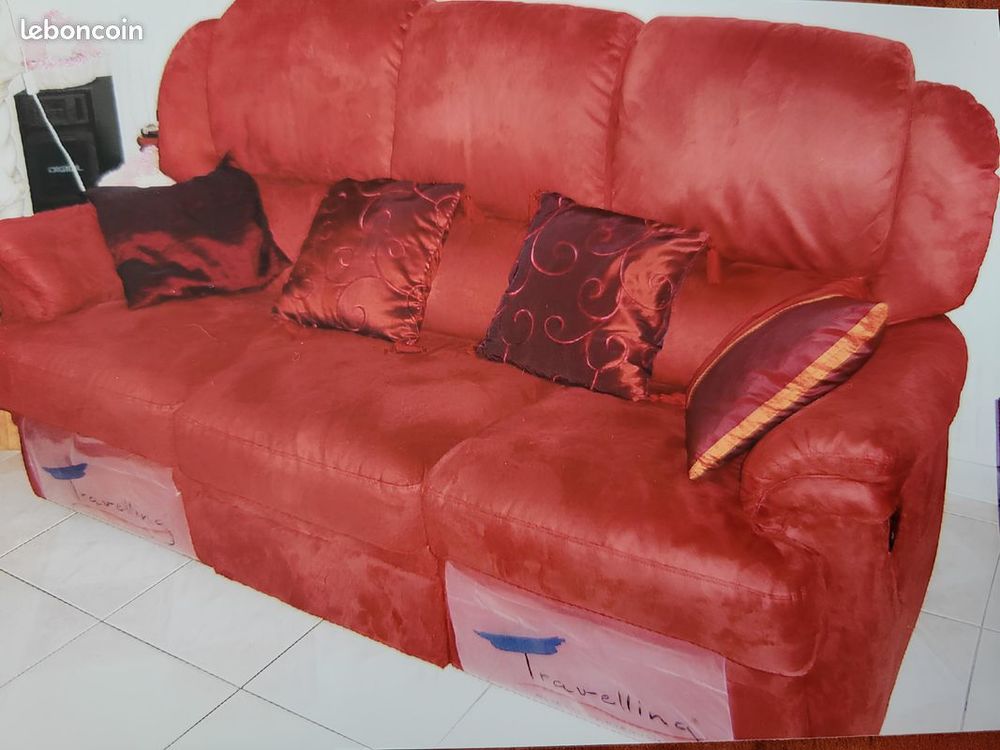 Canap� 3 places avec reposes pieds 230 Saint-Vallier (71)