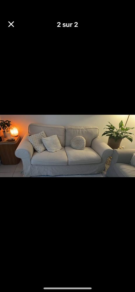 canap� 1 places beige d�houssable 250 Ploemeur (56)