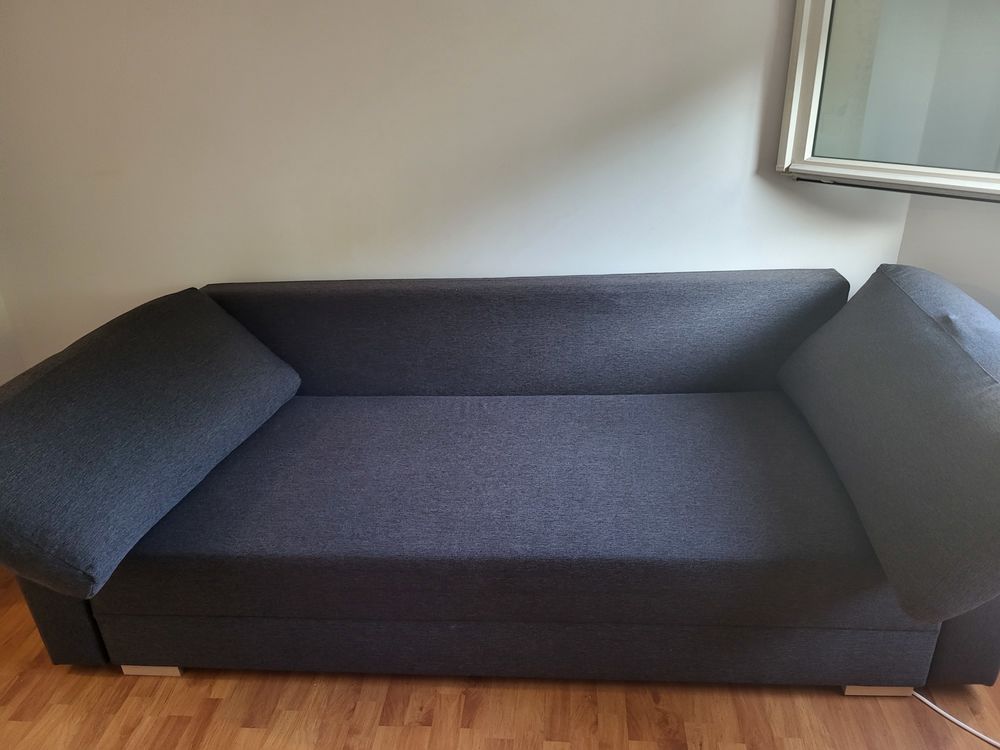 Canap� 3 places convertible, gris fonc� 250 Montmorency (95)