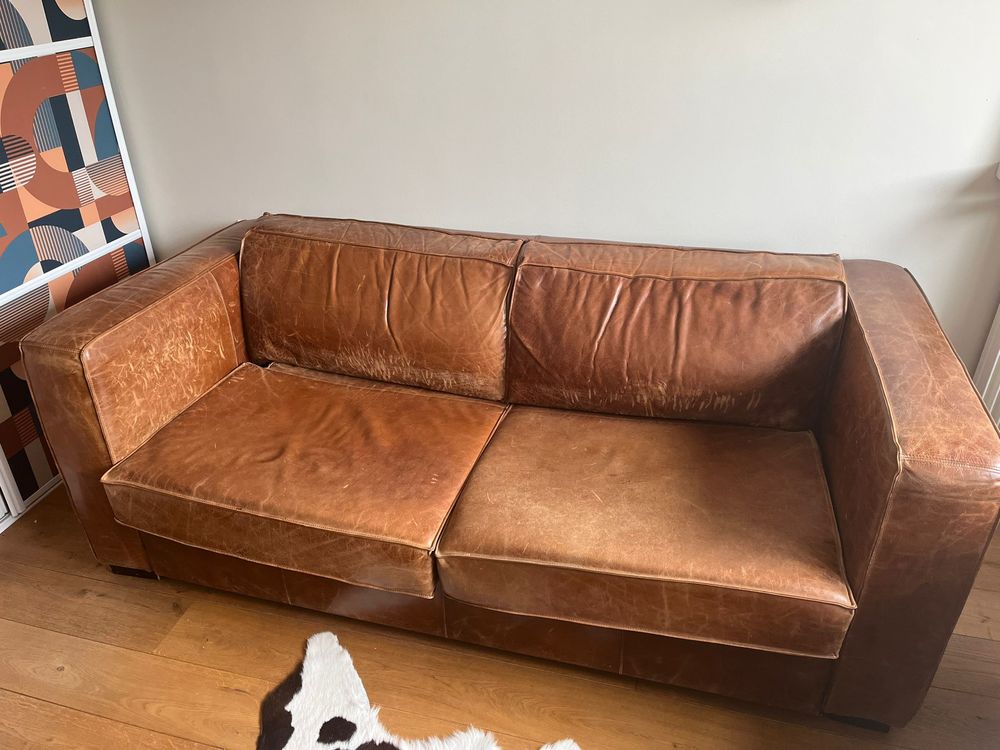 Canap� 3 places convertible en cuir 0 Boulogne-Billancourt (92)