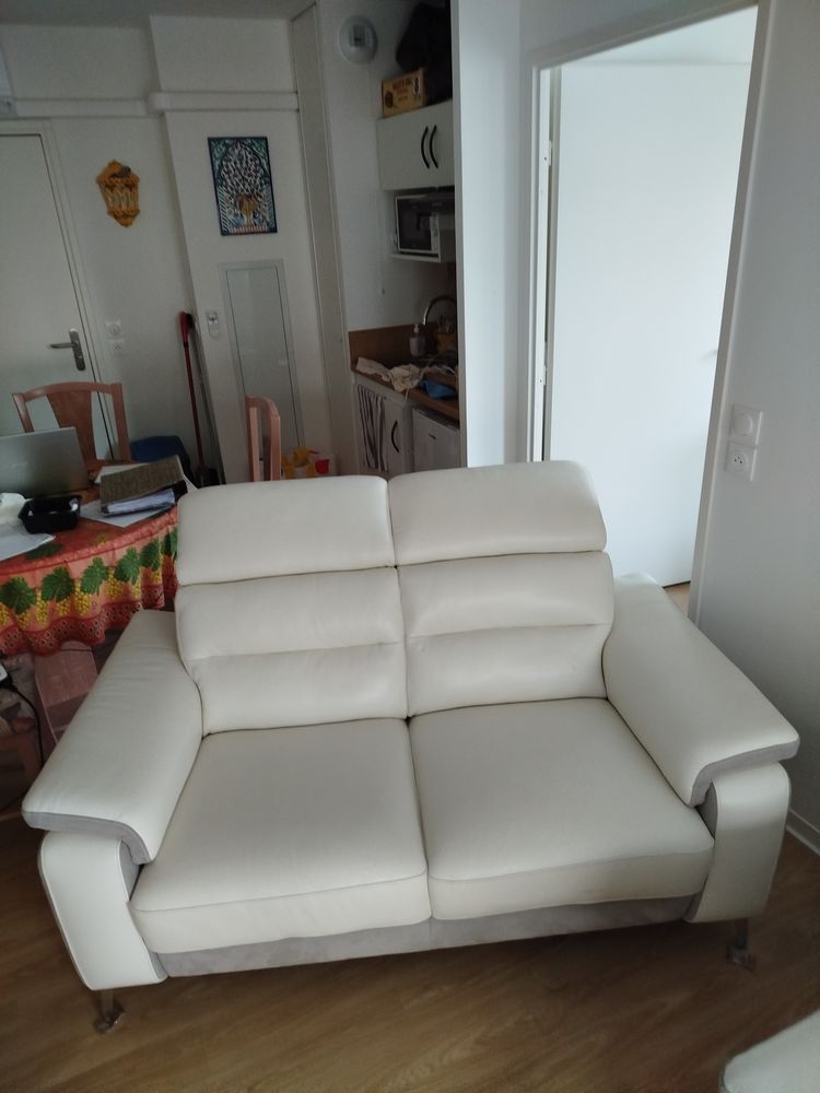 CANAPE 2 PLACES COULEUR BLANC ET GRIS 900 La Garde (83)