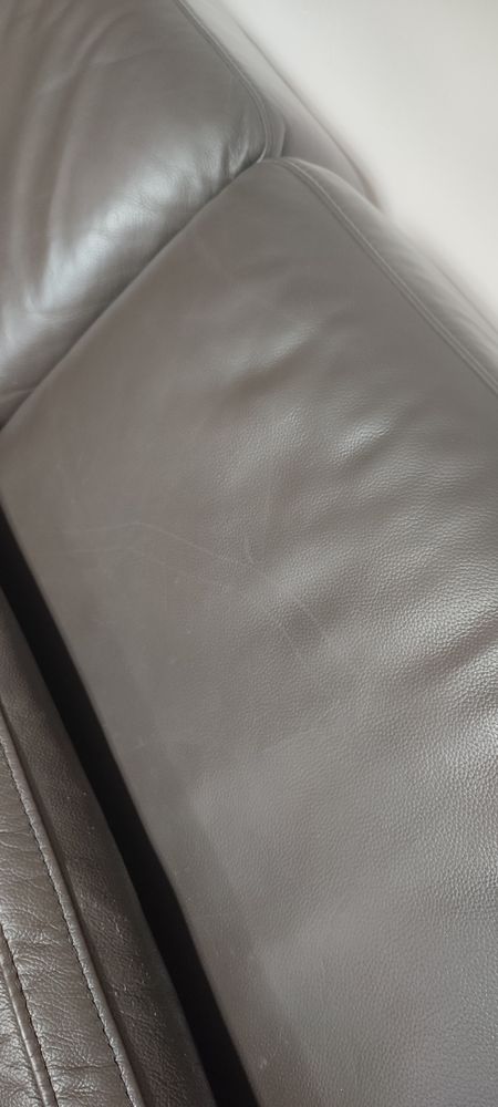 Canap� 3 places en cro�te de cuir marron 600 Le Havre (76)