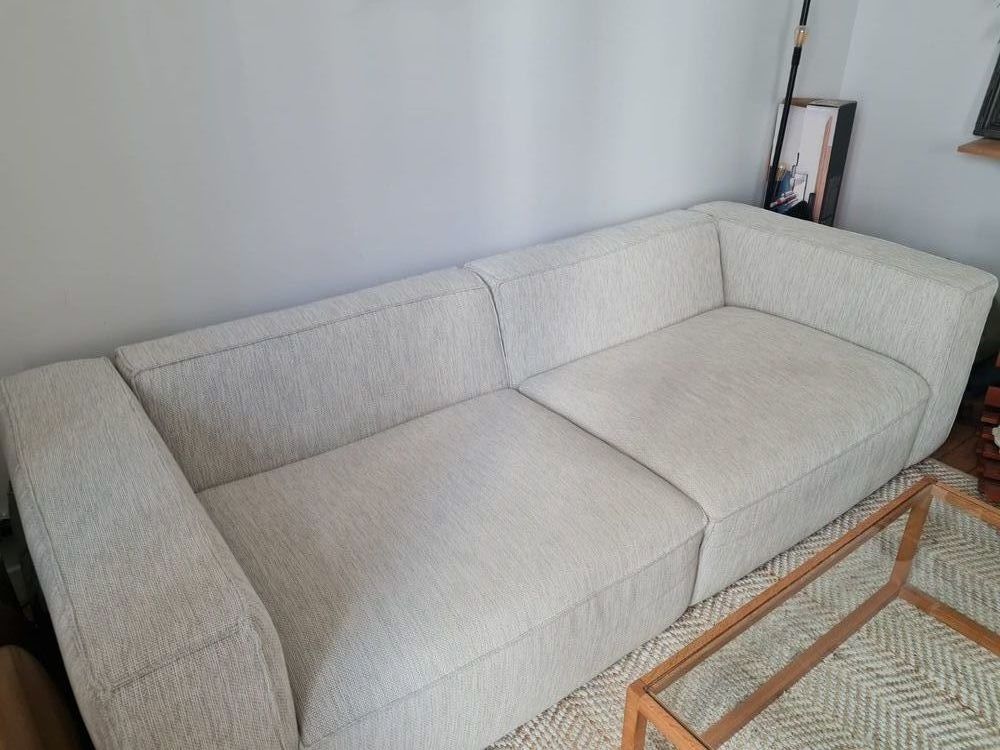 Canap� 3 places Falkor Maisons du Monde gris clair chin� 800 Paris 14 (75)