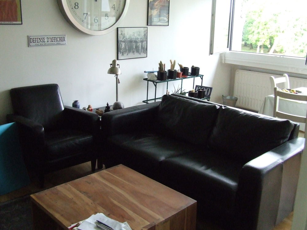 canap� 2/3 places et un fauteuil en cuir. 300 Villeneuve-d'Ascq (59)