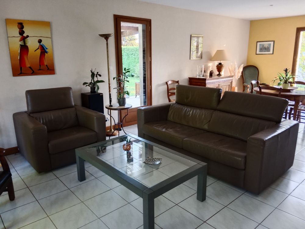 Canap� 3 places et fauteuil en cuir 300 Quin�ay (86)