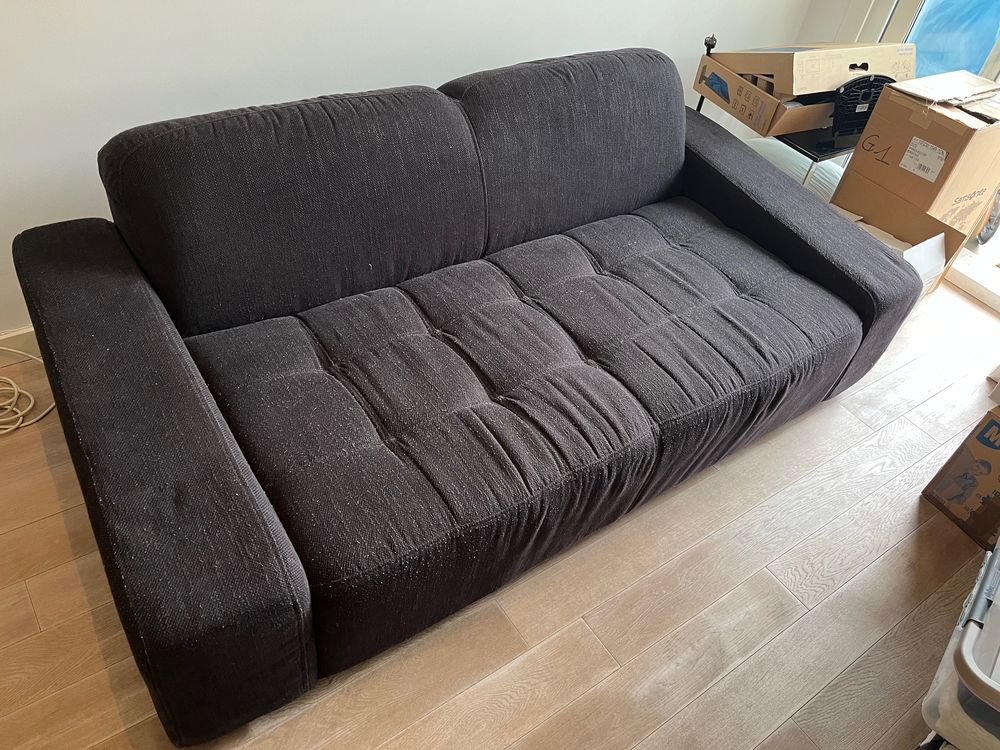 Canap� 2/3 places gris anthracite tr�s confortable 89 Nice (06)