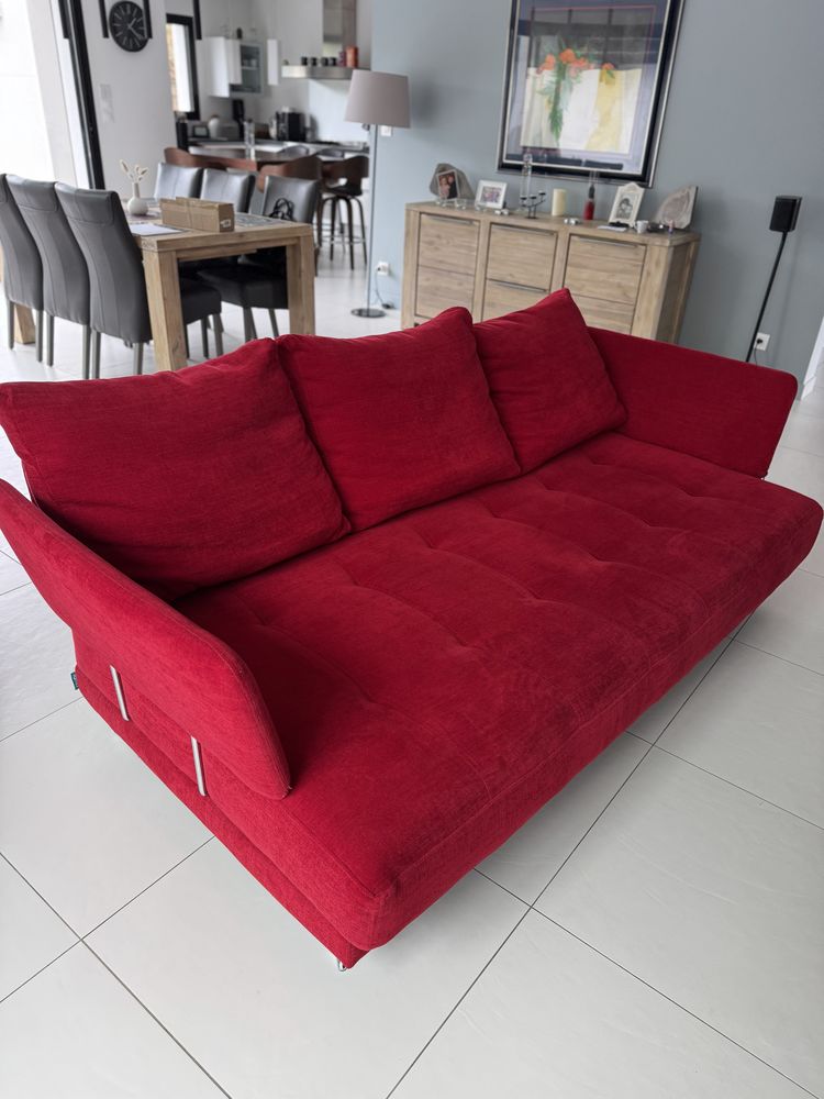 Canap� 3 places rouge PACIFIC 700 Larmor-Plage (56)