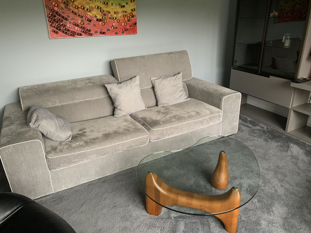 Canap� 3 places en tissu gris, design italien 1700 Auray (56)