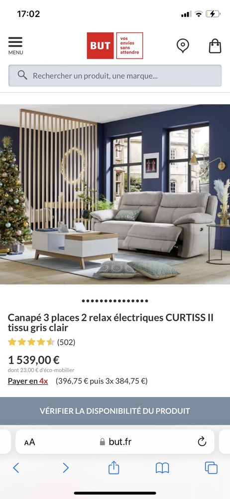 Canap� 3 places 750 Paris 14 (75)
