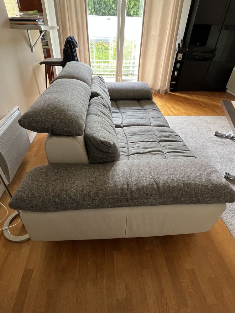 Canap� 2 postions tissus et cuir en tr�s bon �tat g�n�ral!! 0 Le Perreux-sur-Marne (94)