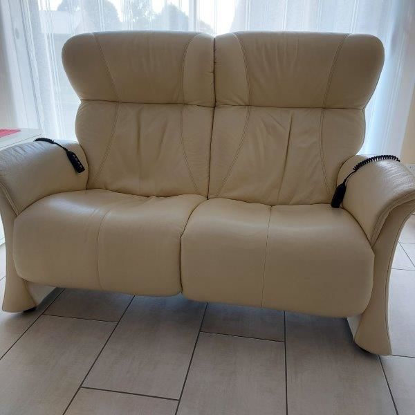 Canap� Relax �lectrique 2 places Cuir couleur Cr�me 500 Menetou-R�tel (18)