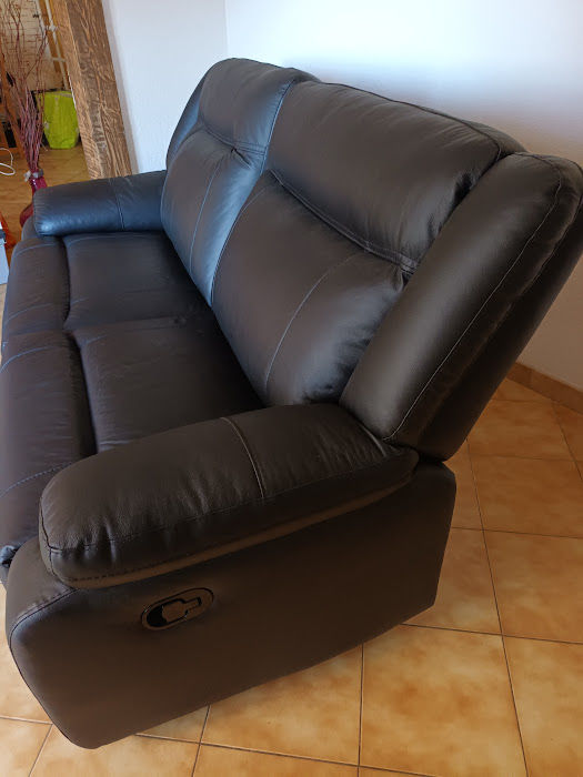 Canap� relaxation manuel 2/3 places en tissu/cuir 450 Pont-Saint-Esprit (30)