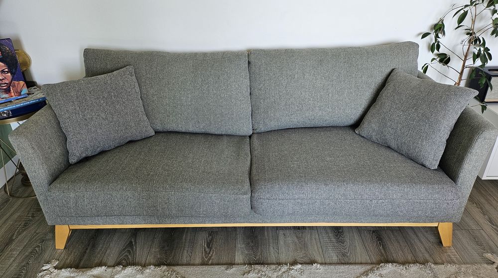 Canap� scandinave tissu gris 3 places Miliboo Oslo 250 Chilly-Mazarin (91)