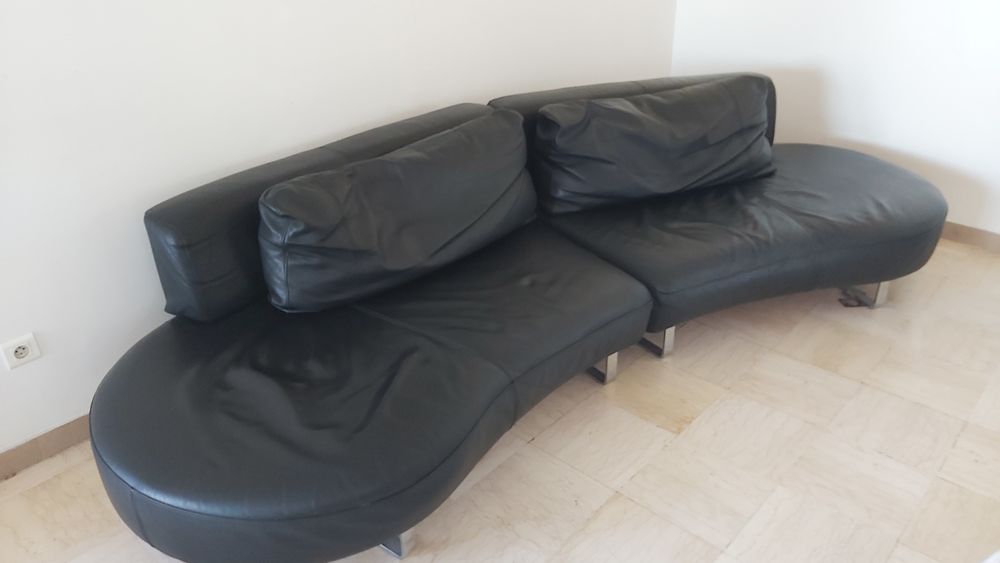 canap� STEINER cuir noir 1200 Marseille 13 (13)