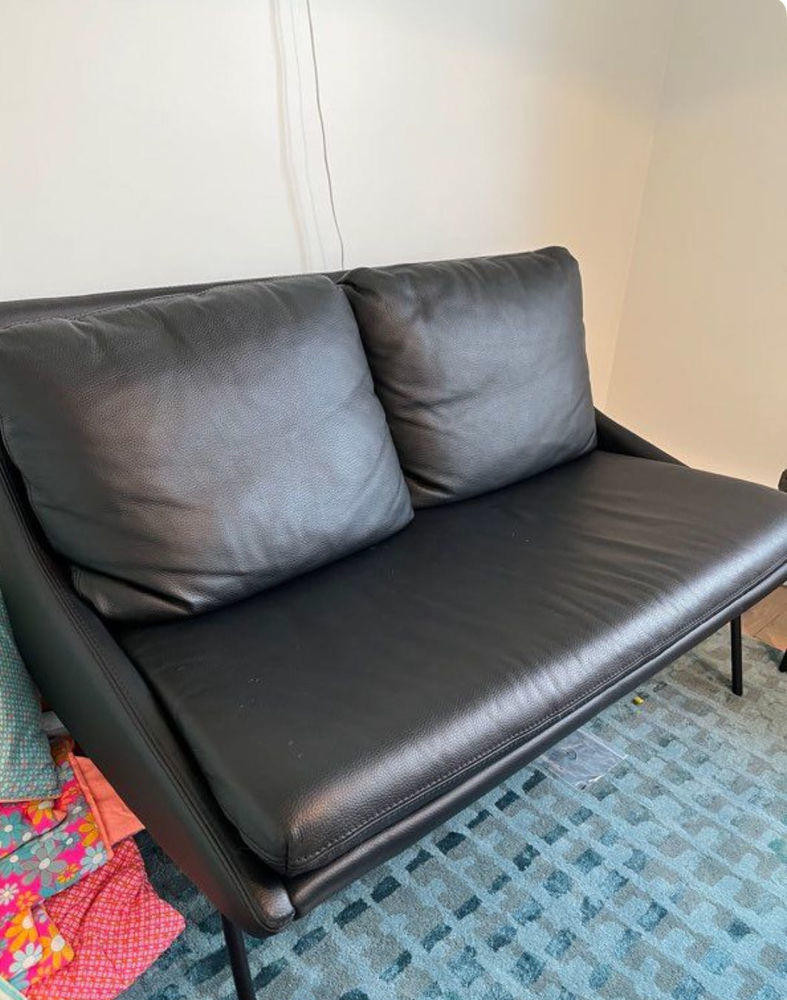 Canape Steiner 800 cuir noir 790 Paris 6 (75)