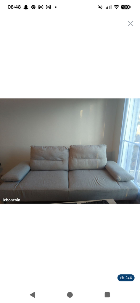 Canap� tissu clair 0 Pau (64)