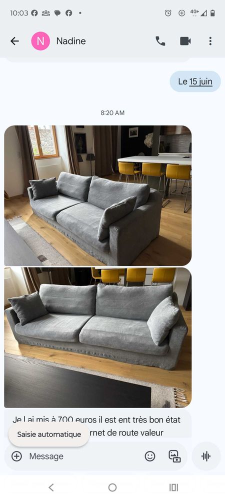 canap� trois places 700 Aurillac (15)