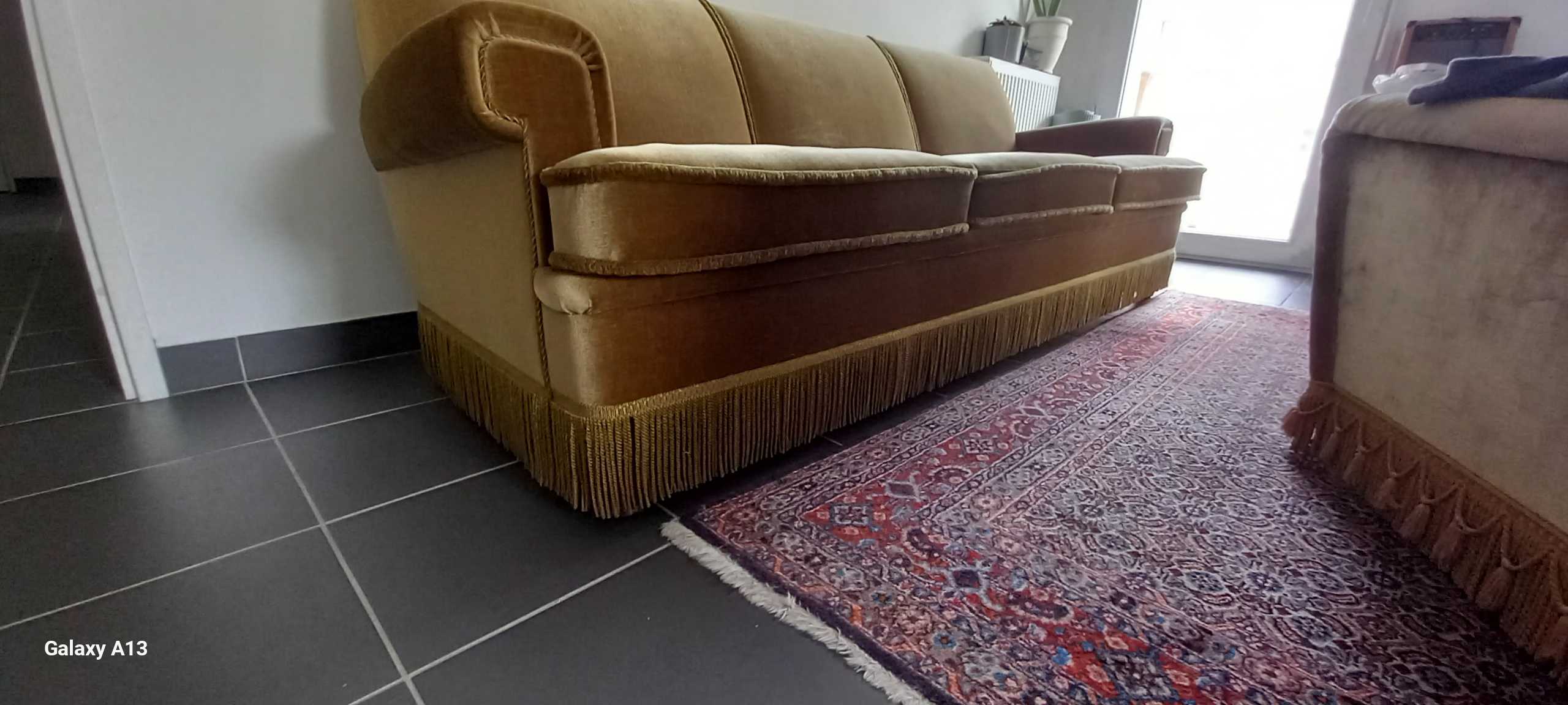 Canape velours vert Empire 60 Caen (14)