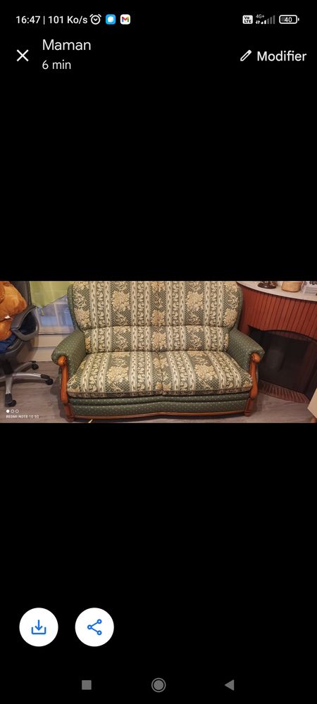 Canap� velours 700 Incheville (76)