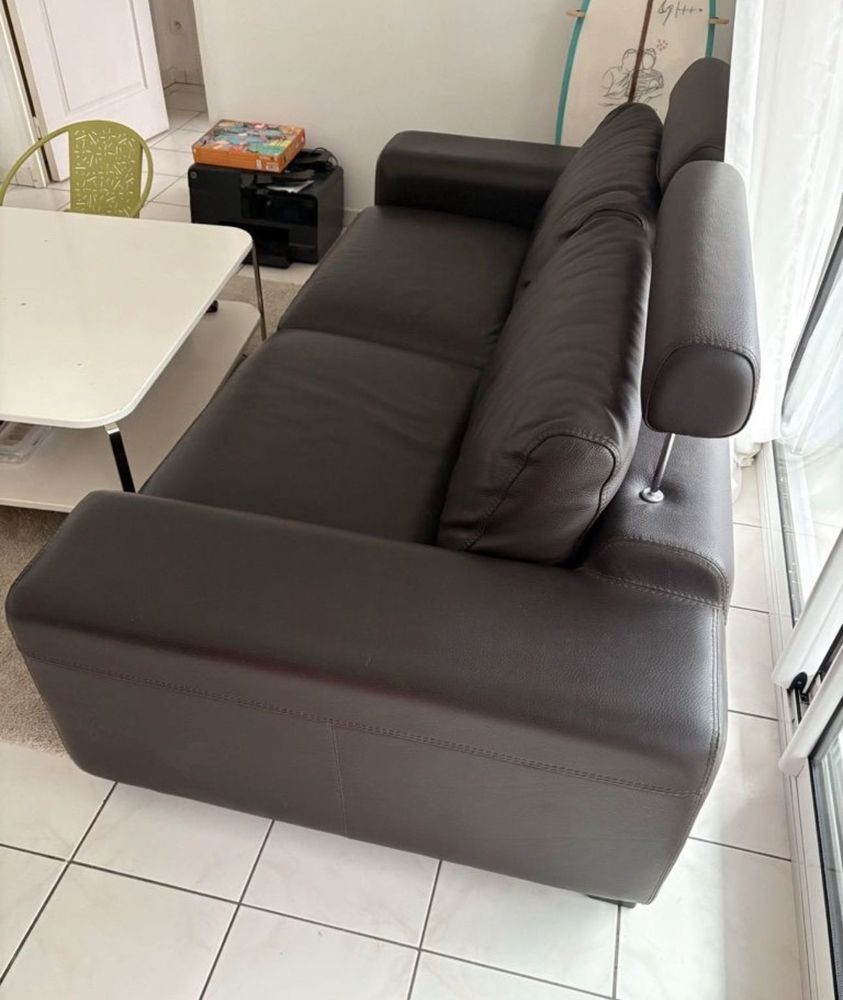canap� v�ritable cuir Italien 400 Blain (44)