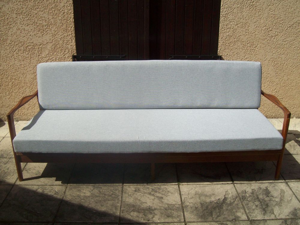 canap� lit vintage 1960 bois tek 0 Cras (38)