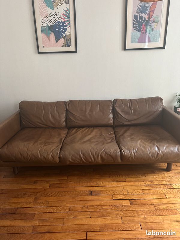 Canap� vintage en cuir 3 places Made.com 0 Asni�res-sur-Seine (92)
